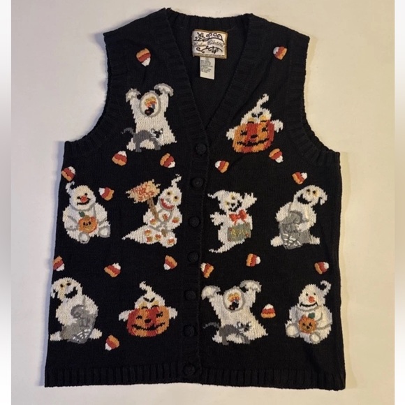 Heirloom Collectibles Sweaters - Vintage Heirloom Collectibles Halloween Sweater Vest Women’s Size Small
